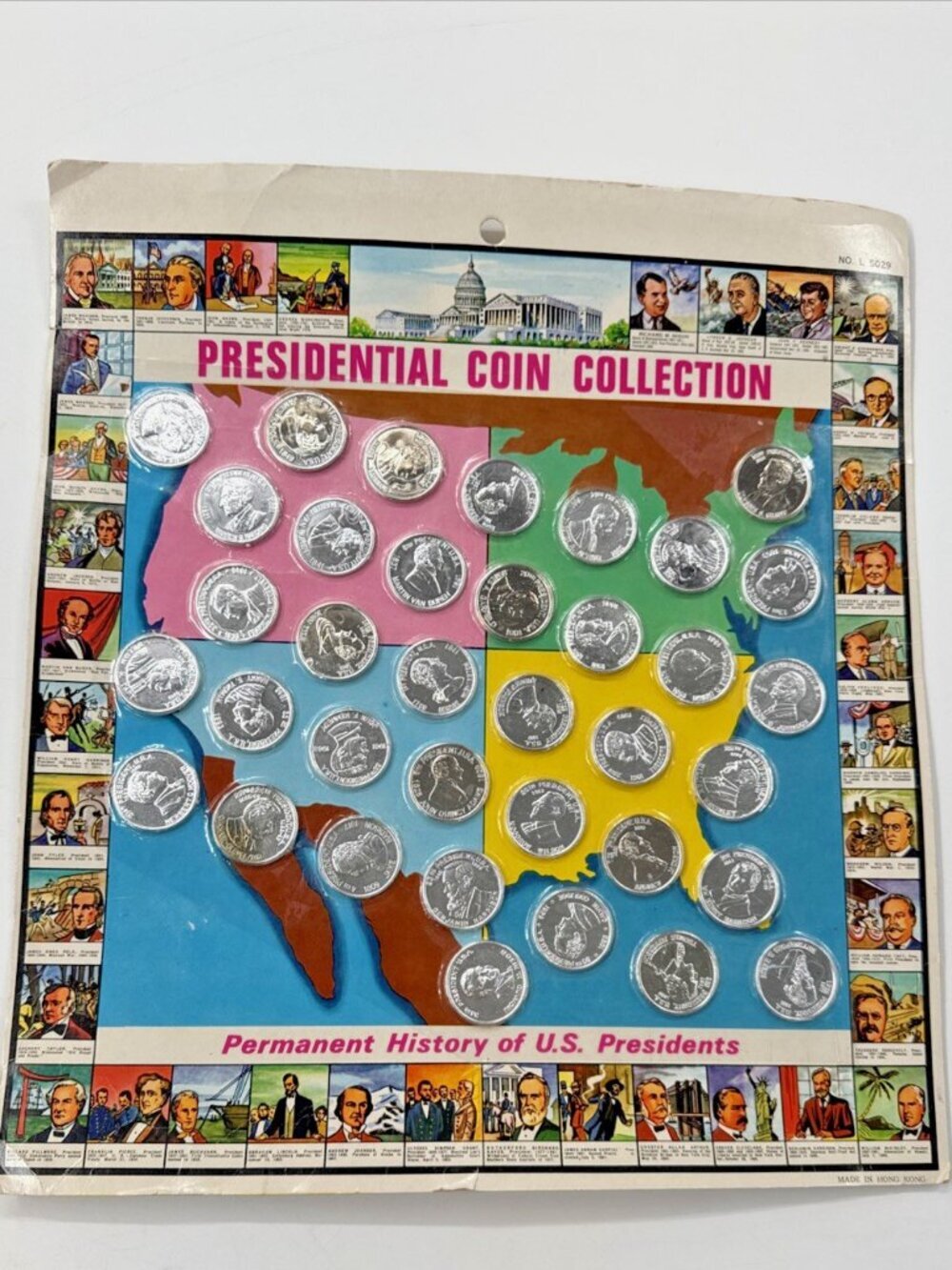 Vintage Presidential Coin Collection USA PRESIDENTS Aluminum MCM 60s SEALED